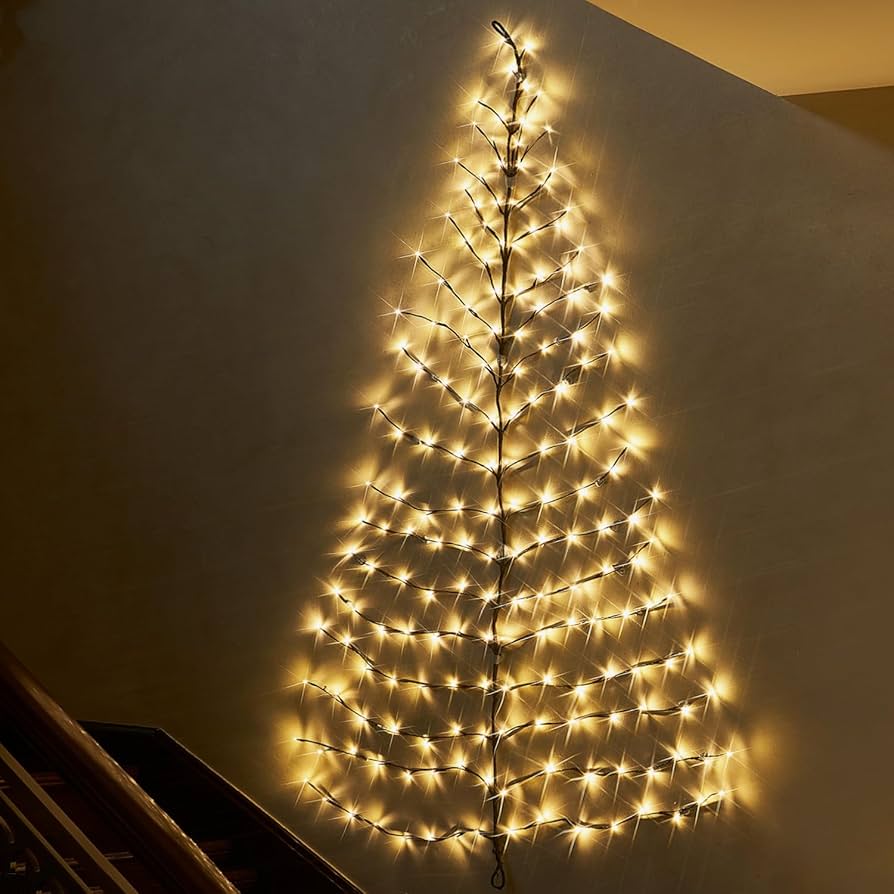 lighted christmas wall tree