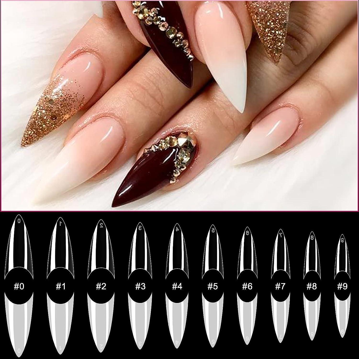 acrylic pointy nails