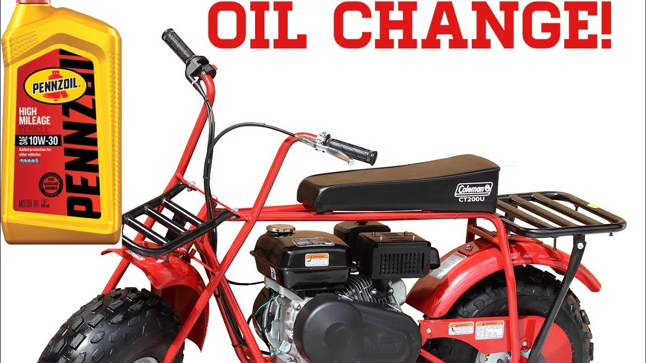 coleman mini bike oil