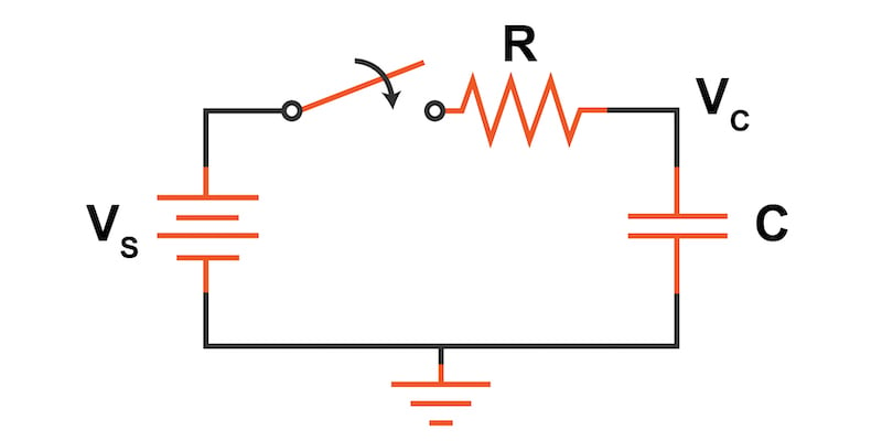 rc discharge time constant calculator