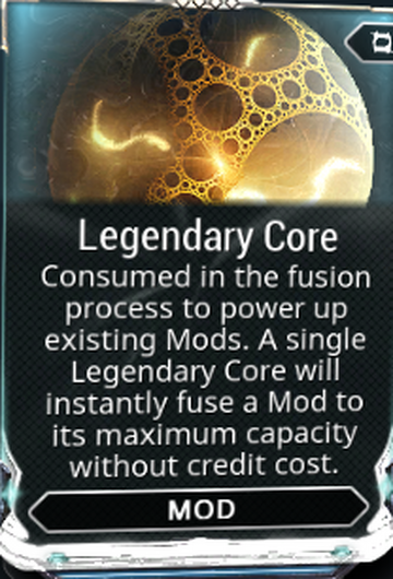 legendary core warframe market