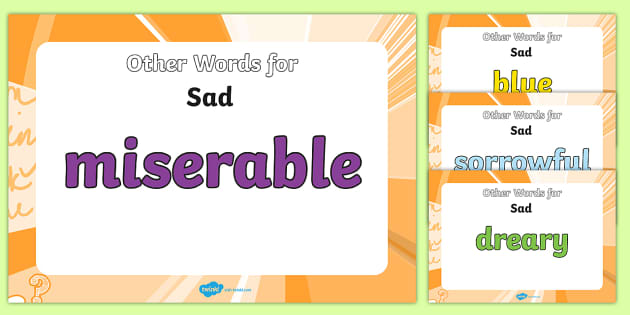 another word for sadness