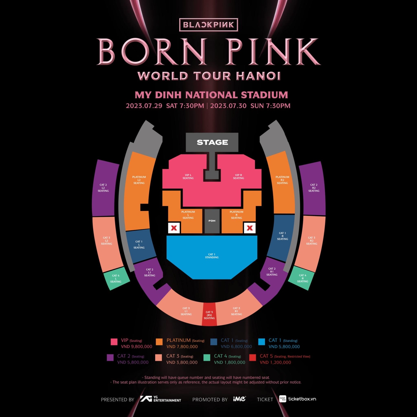 blackpink concert ticket price range