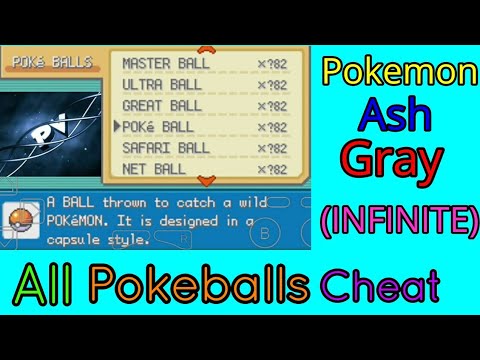 pokemon ash gray cheats master ball