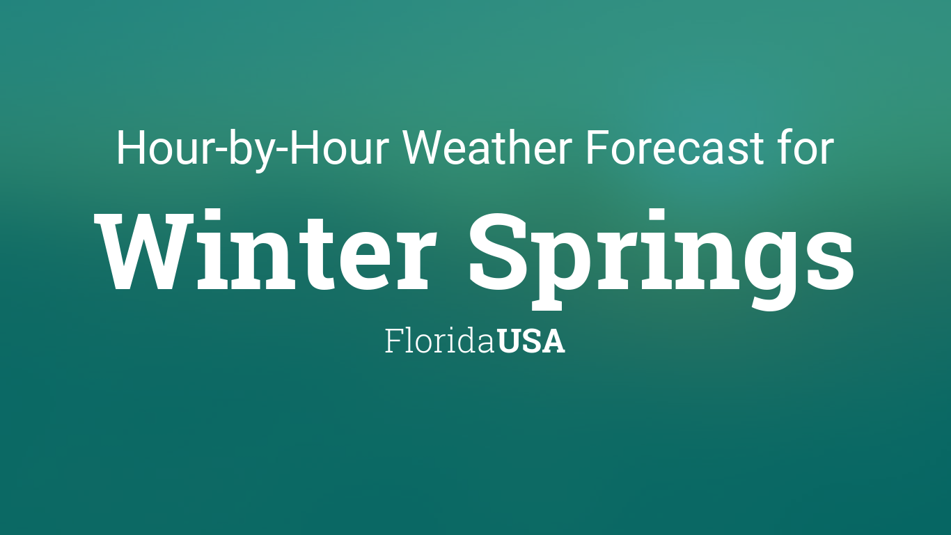 weather winter springs fl hourly