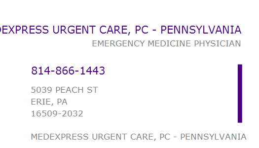 medexpress urgent care erie