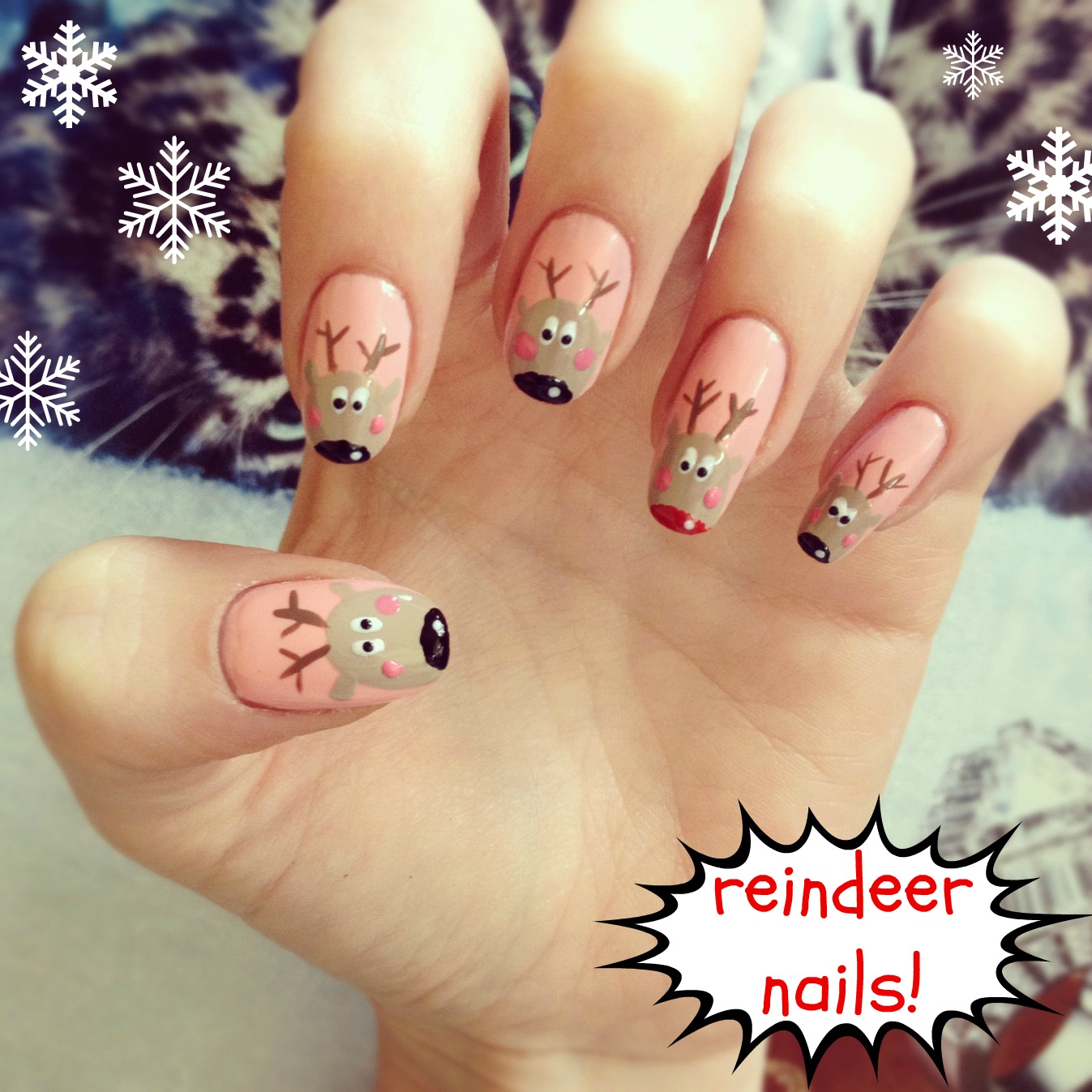 reindeer nail design