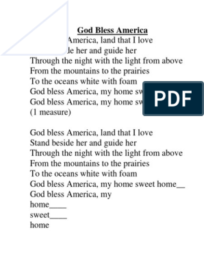 god bless america lyrics