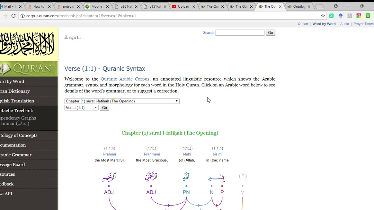 corpus quran word by word