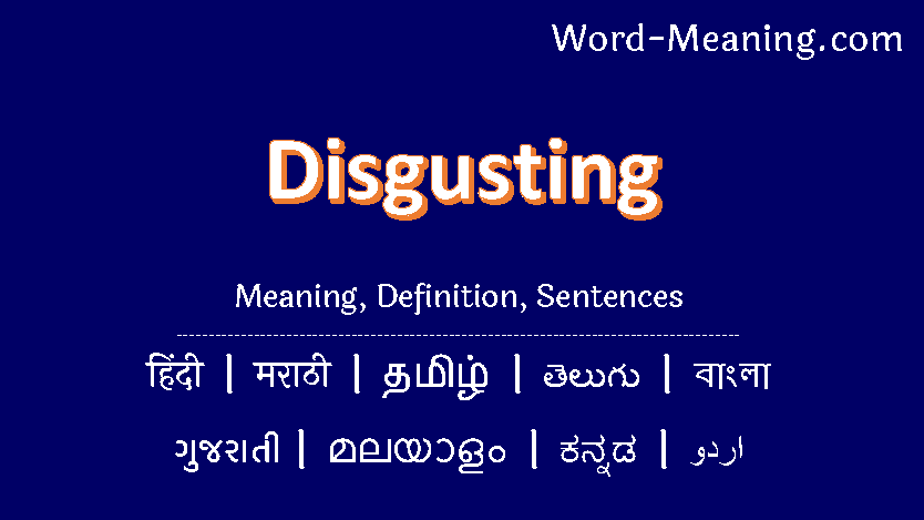 disgusting meaning kannada