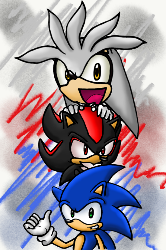 shadow the hedgehog and silver the hedgehog