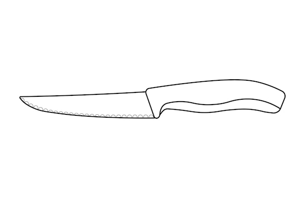 steak knife drawing