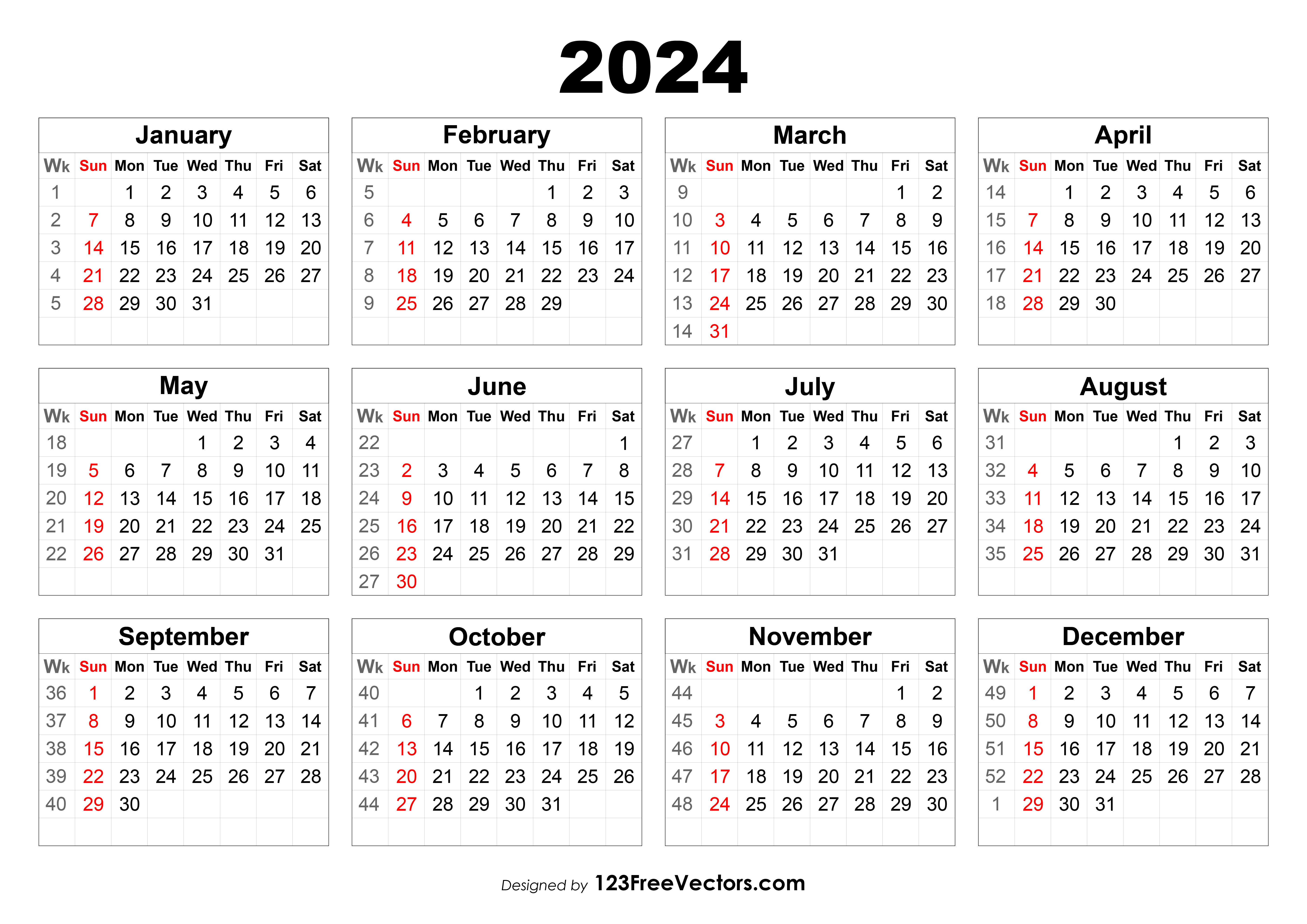 calendar 2024 week numbers