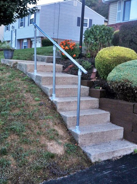 outside railings for concrete steps