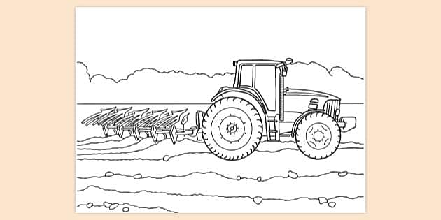 coloring pages of tractors