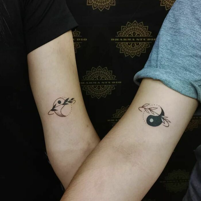 matching tattoos yin yang