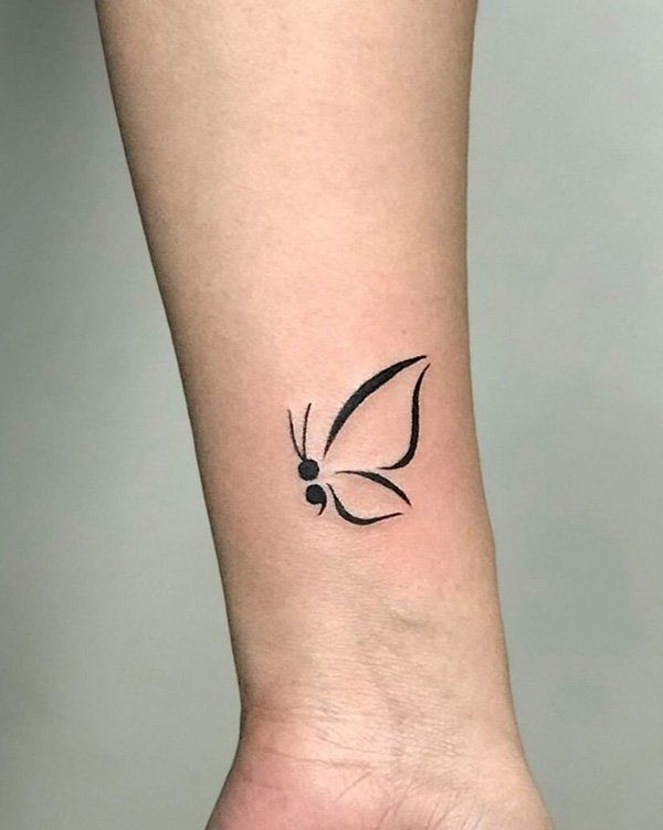 simple butterfly tattoo