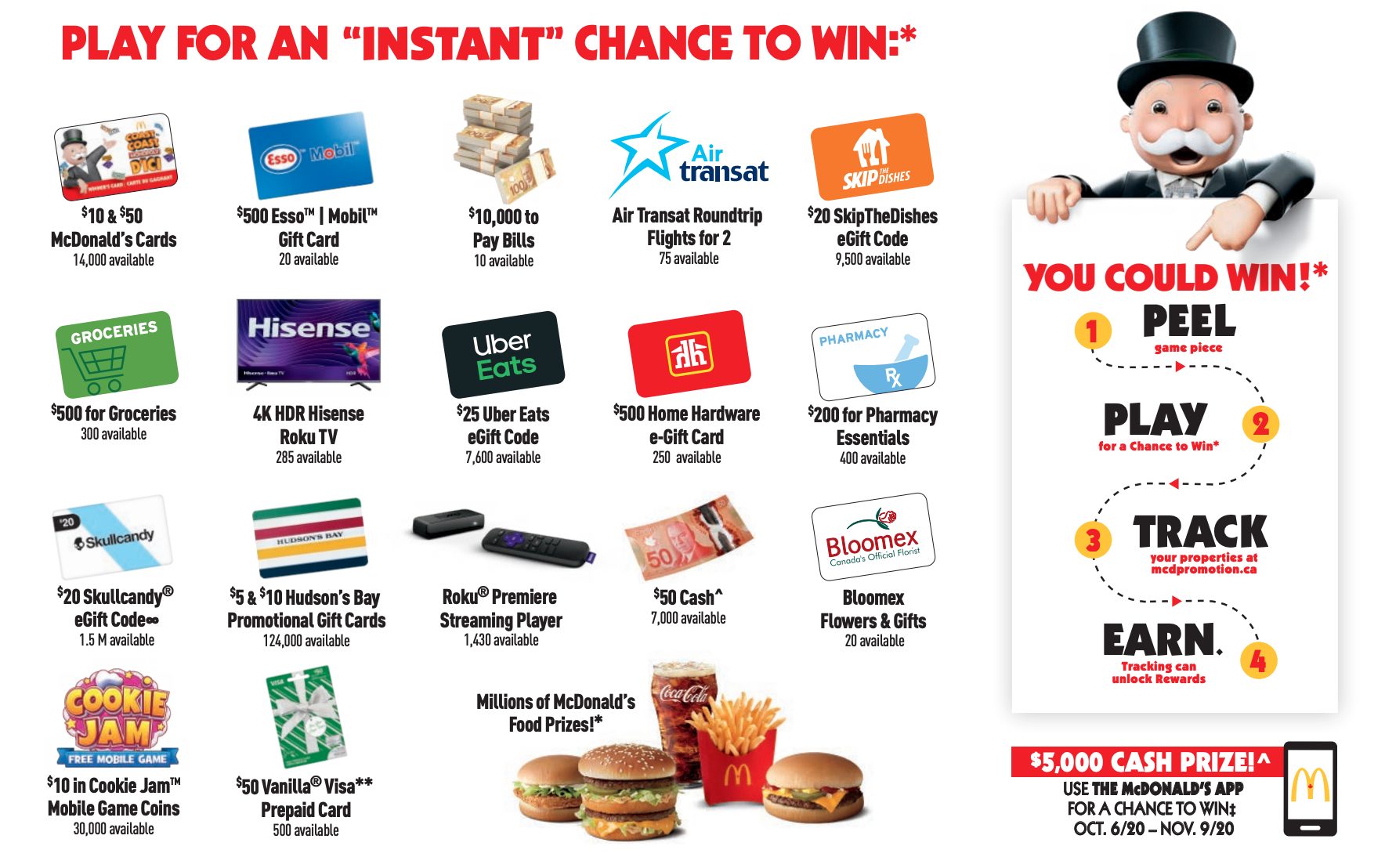 canada mcdonalds monopoly