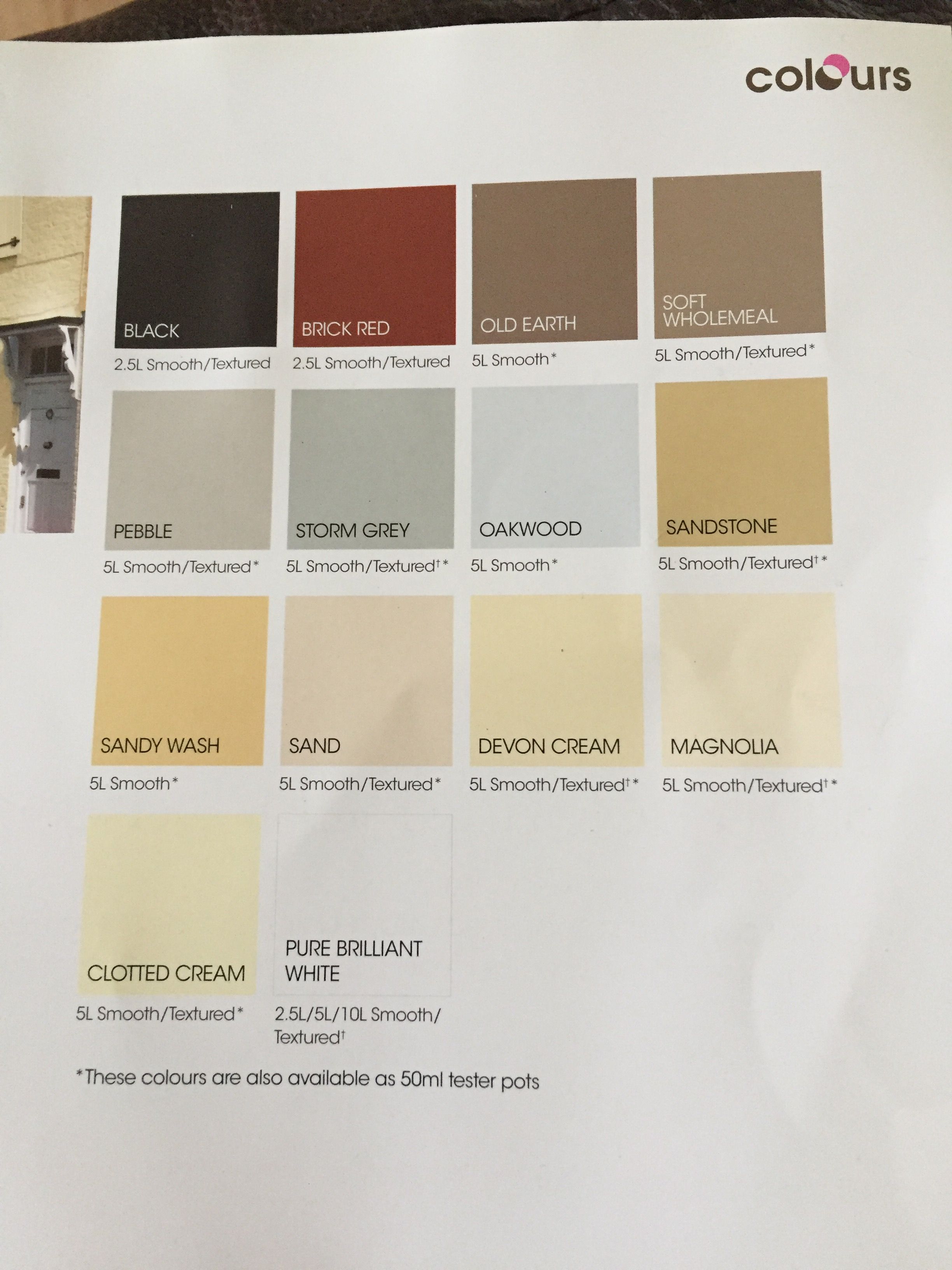 b and q paint colours