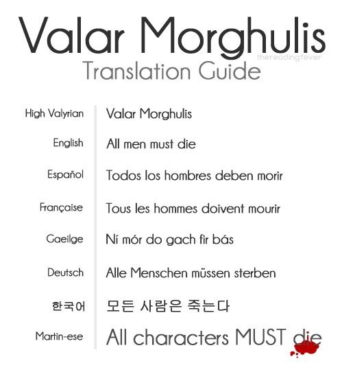 valar dohaeris meaning