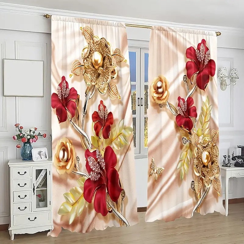 floral curtains for bedroom