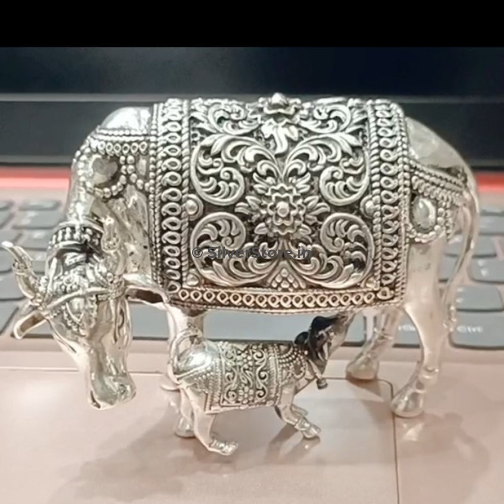 silver cow and calf idol price