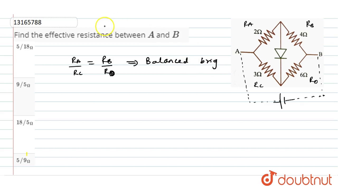 find the effective resistance between a and b