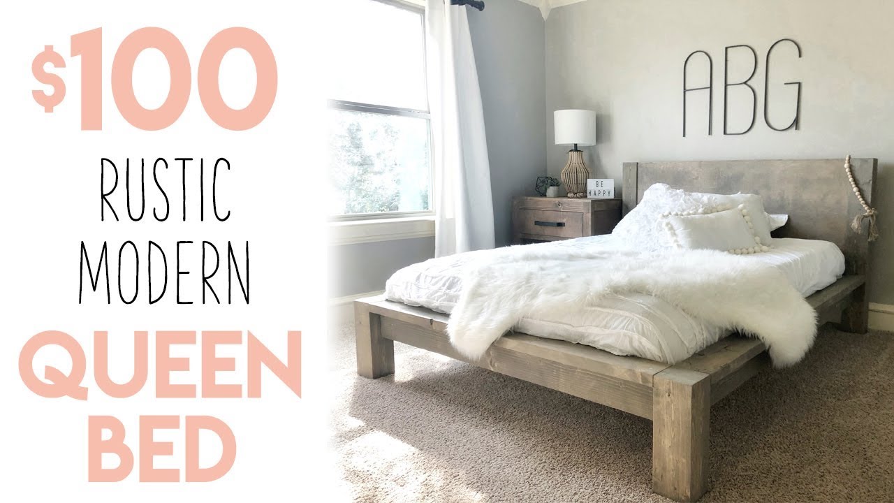 diy rustic bed frame