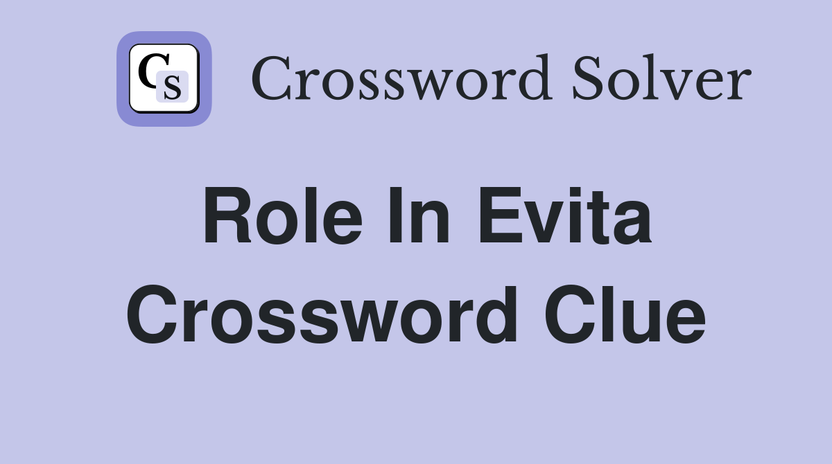 madonna role crossword clue