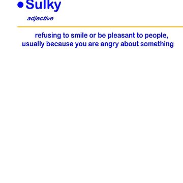 sulky meaning