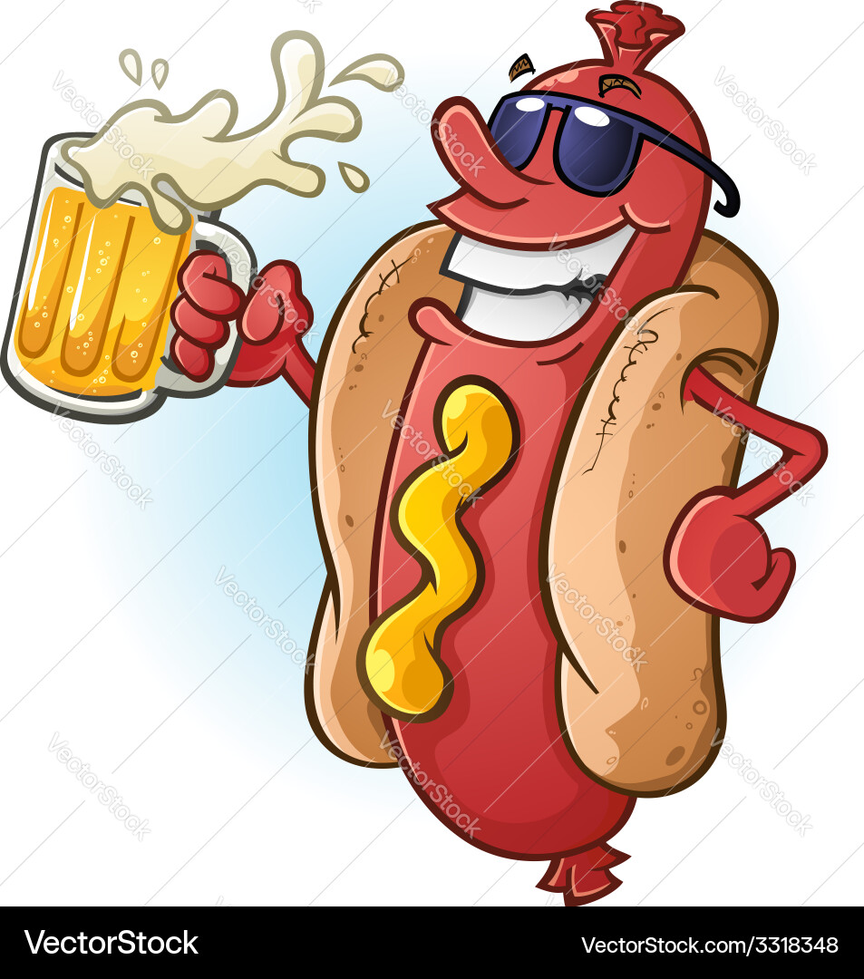 hot dog cartoon