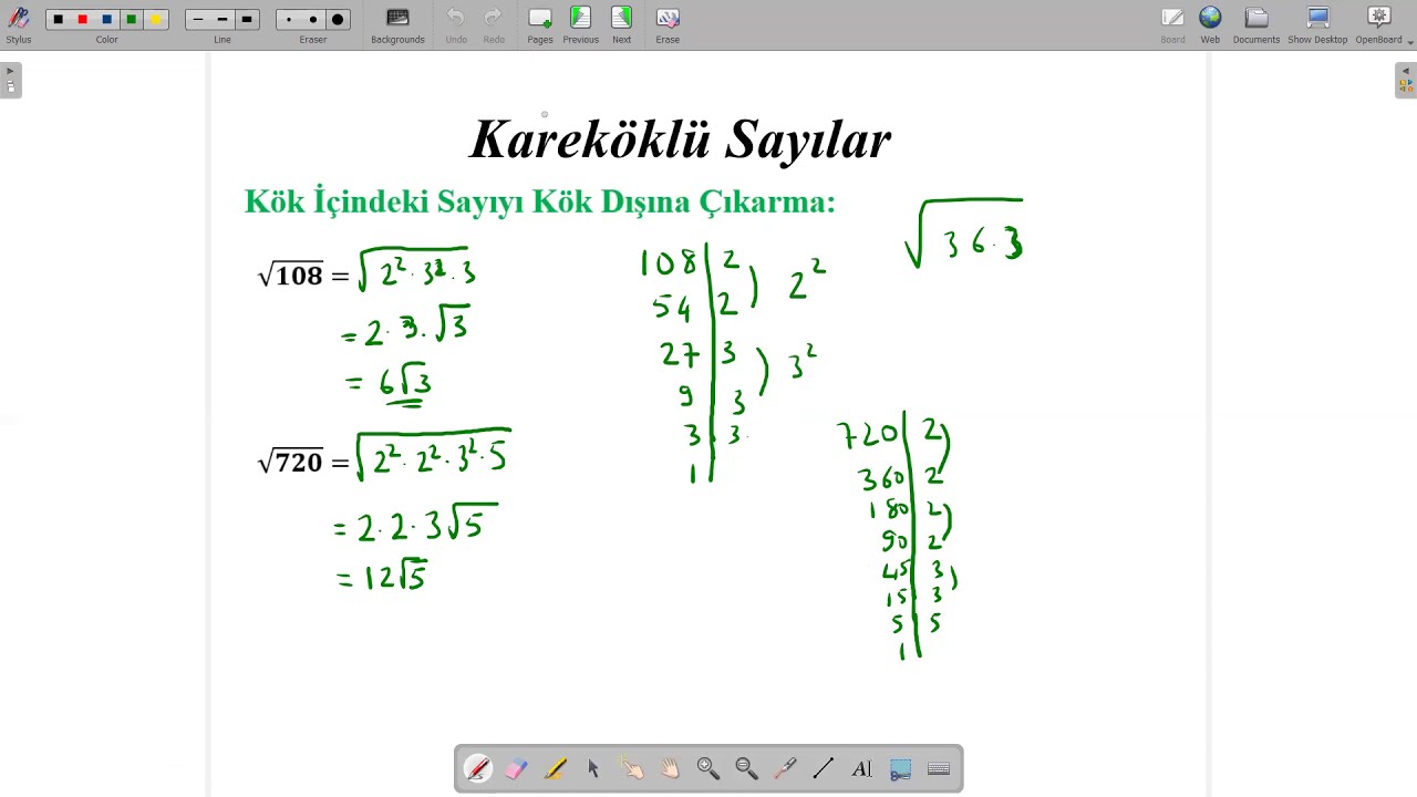 negatif sayı kök dışına nasıl çıkar