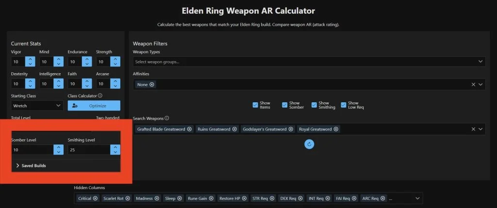 elden ring ar calculator