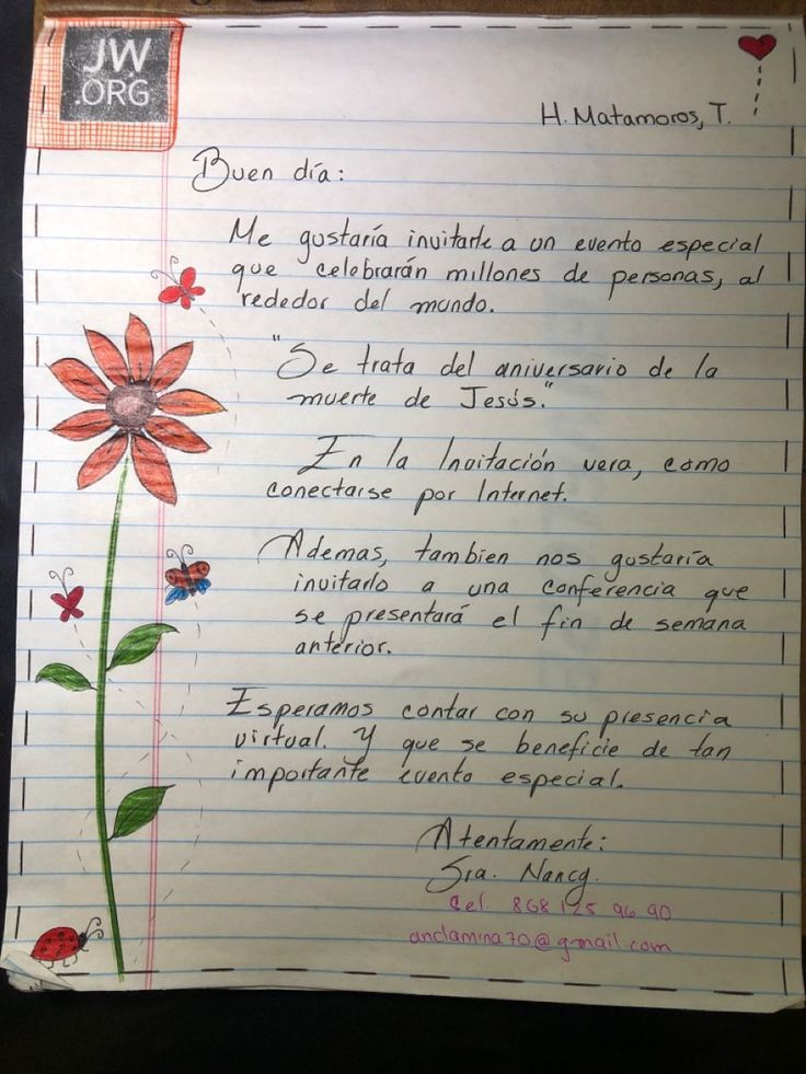 cartas de testigos de jehová