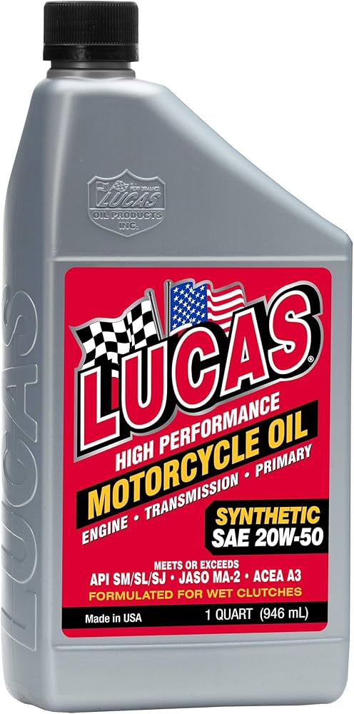 lucas synthetic 20w50 motorcycle oil