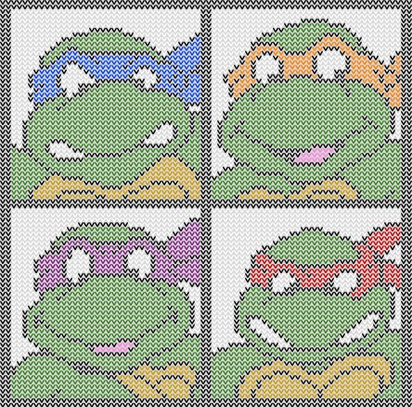 tmnt cross stitch pattern