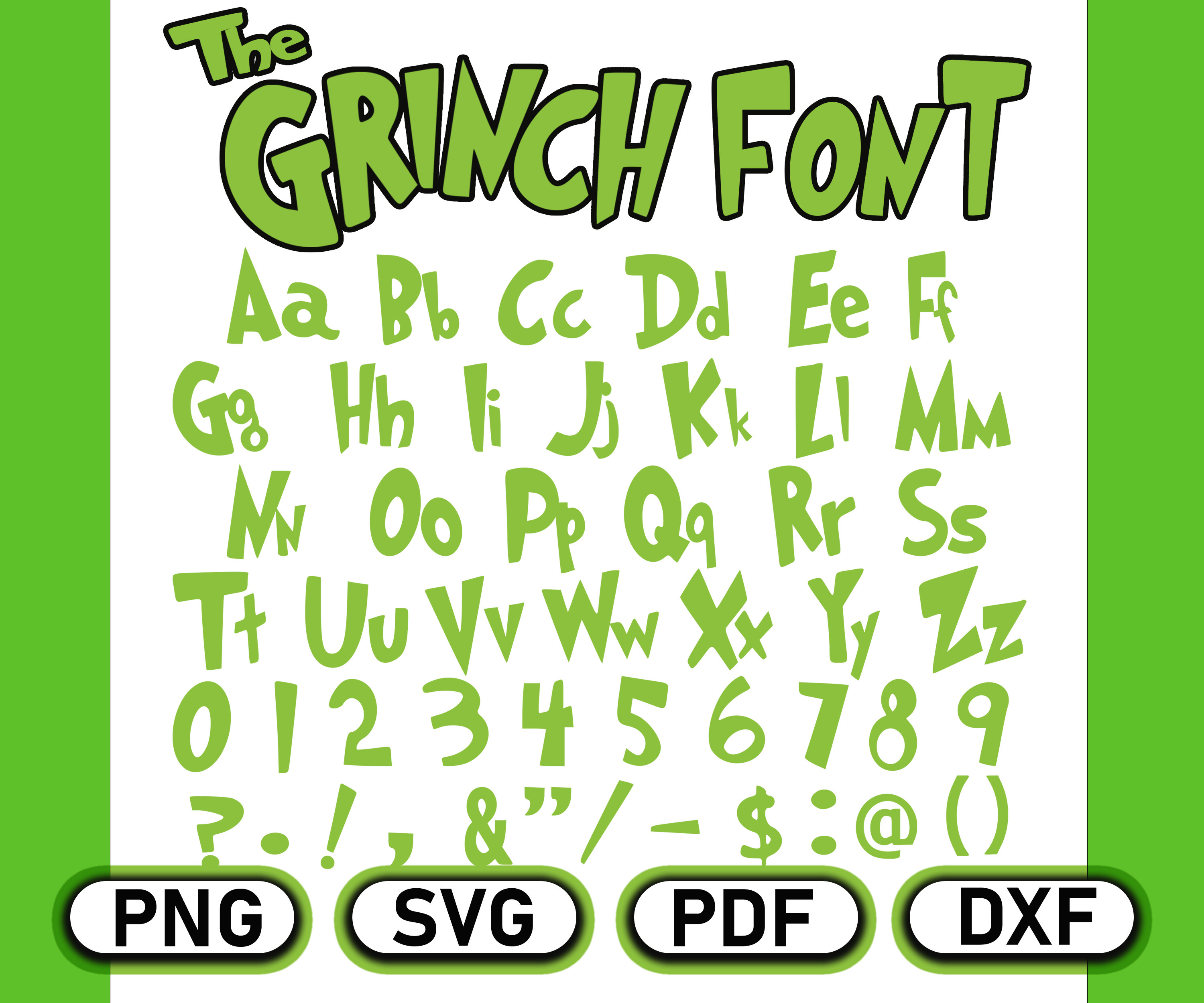 grinch font svg