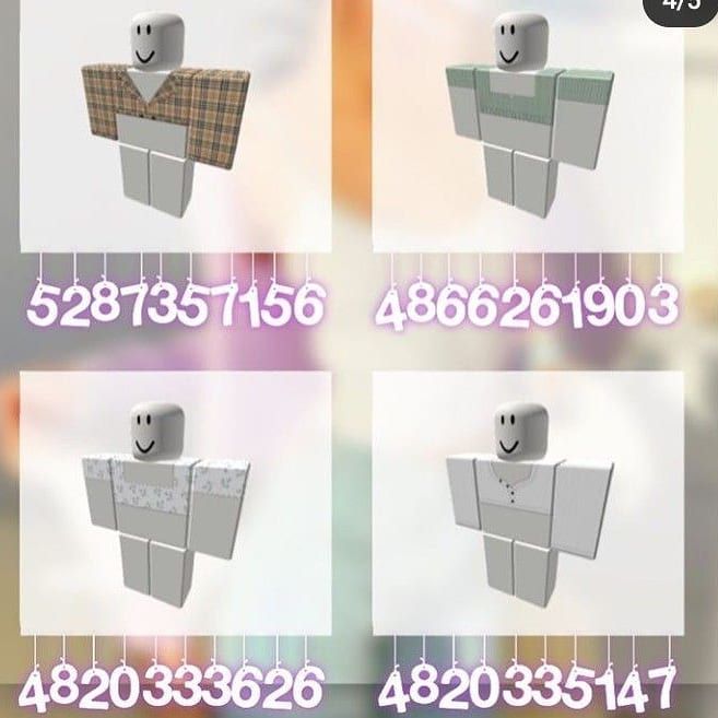 clothing codes for roblox