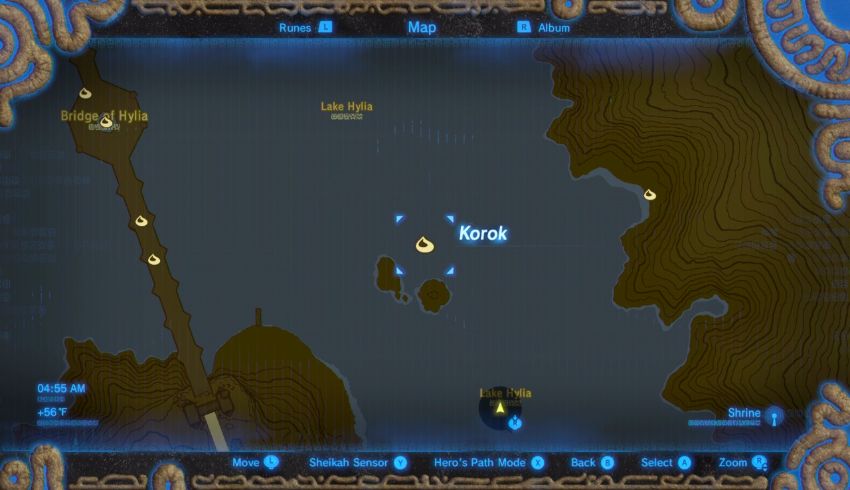 lake hylia botw location