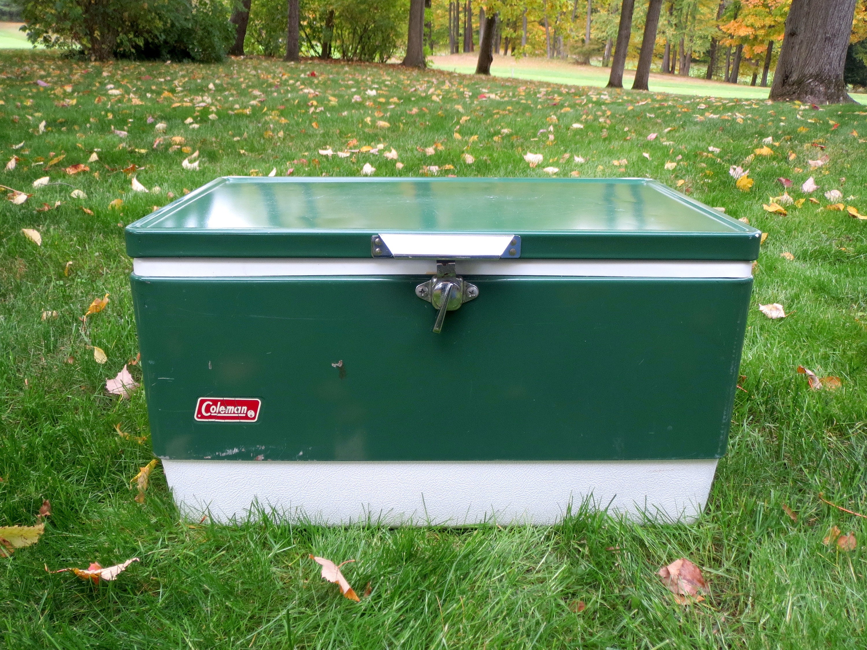 green coleman cooler