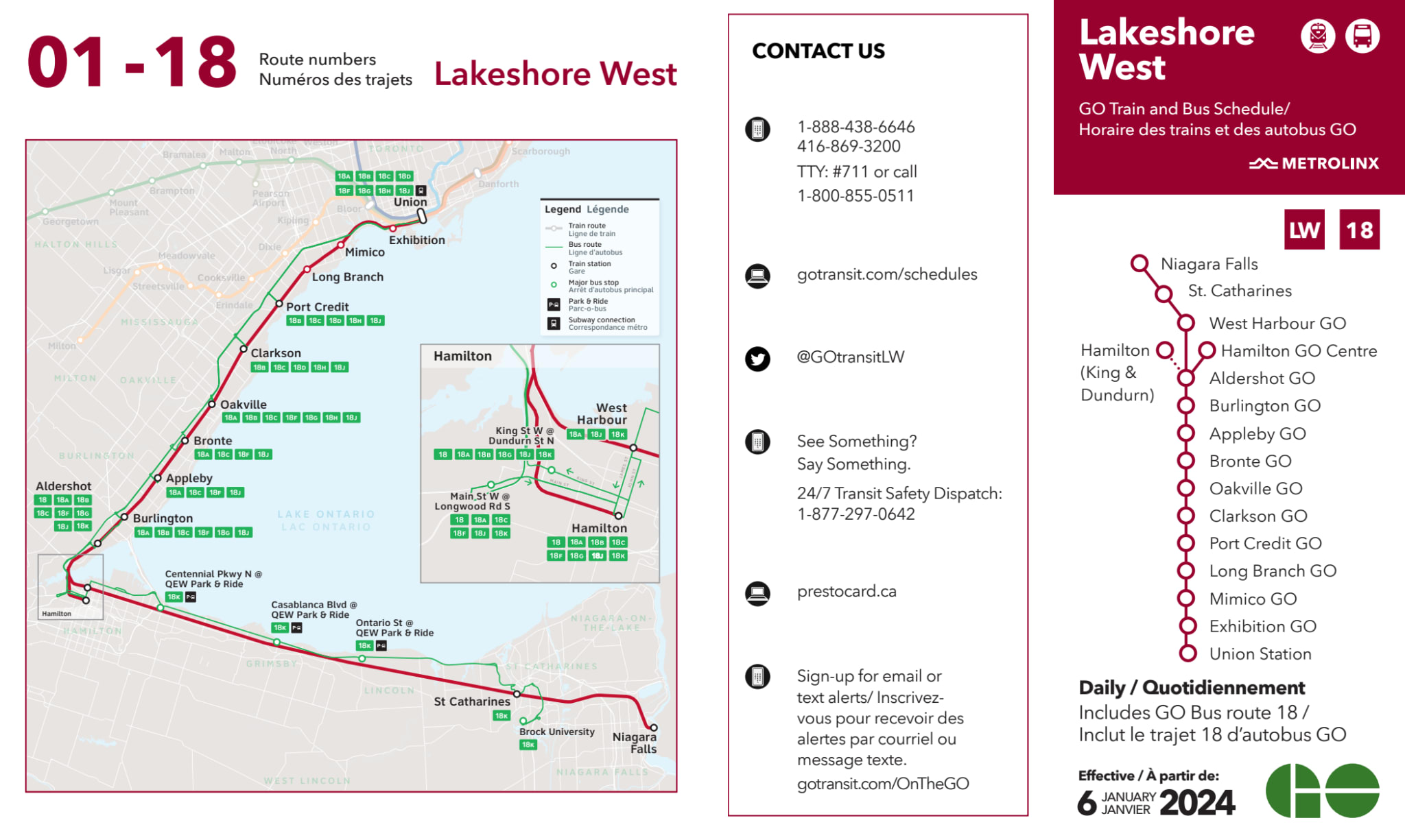 lakeshore west express go train stops