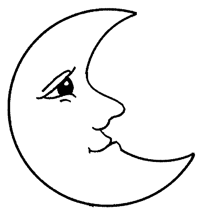 dibujo para colorear luna