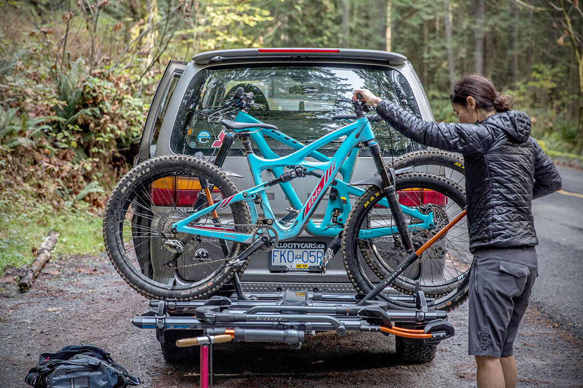 bicycle hitch rack