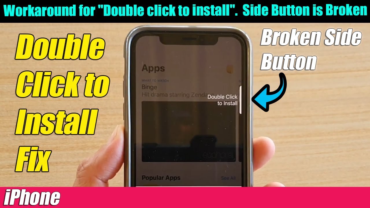 iphone double click to install