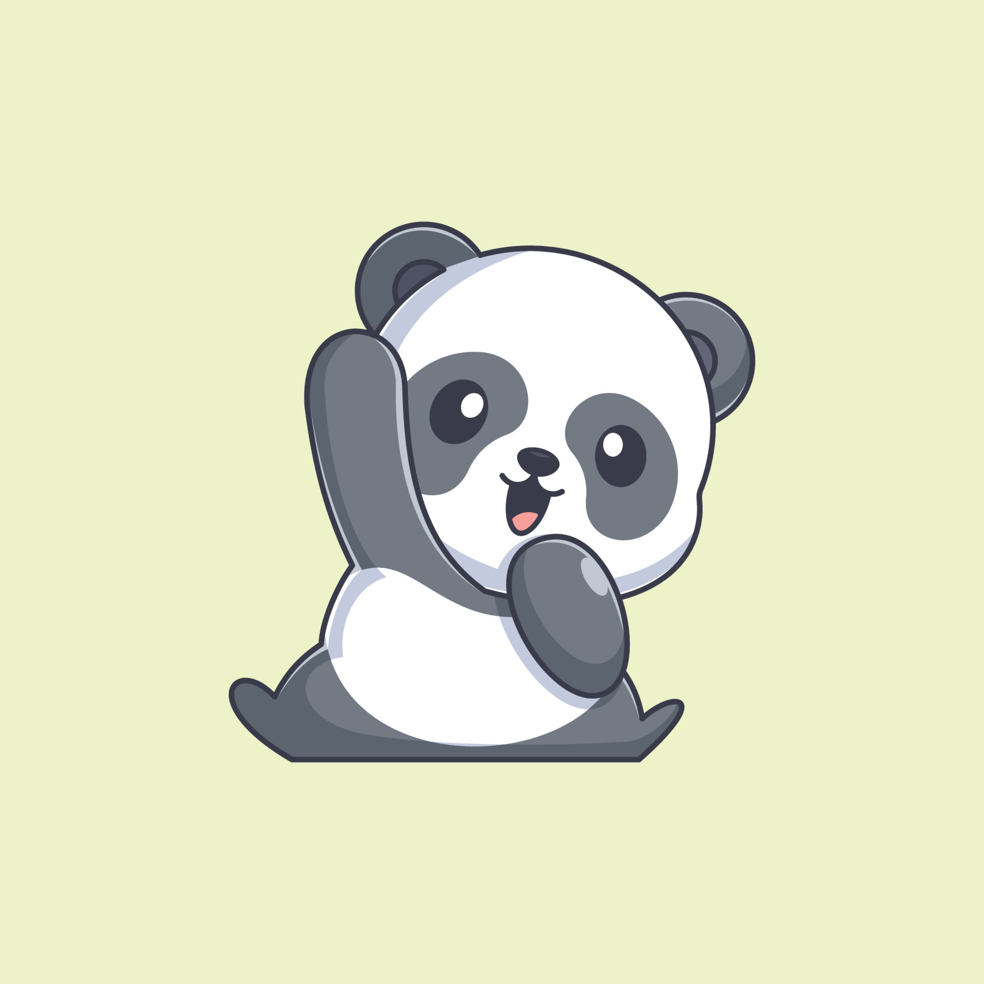 cute panda cartoon