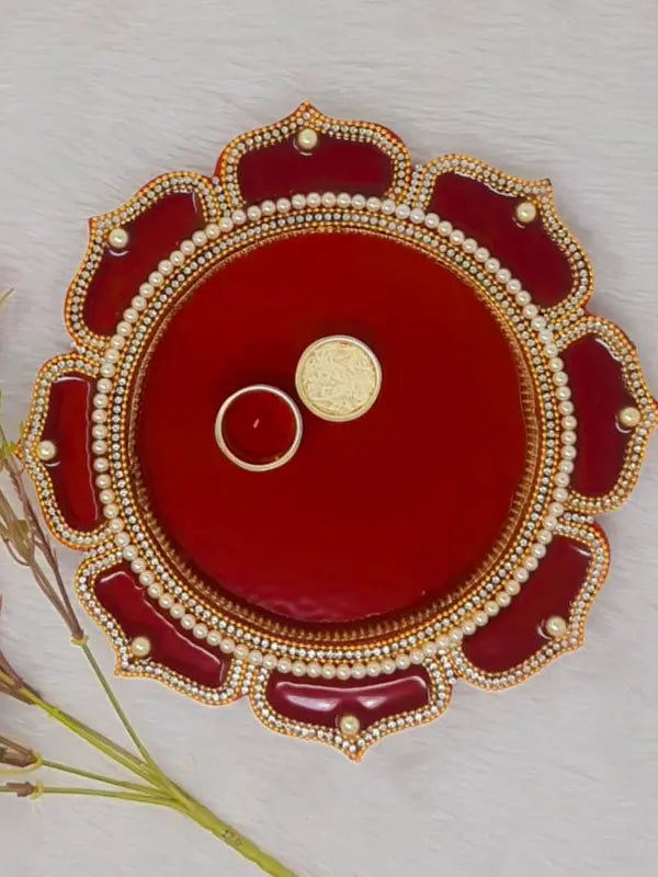 wooden thali decoration