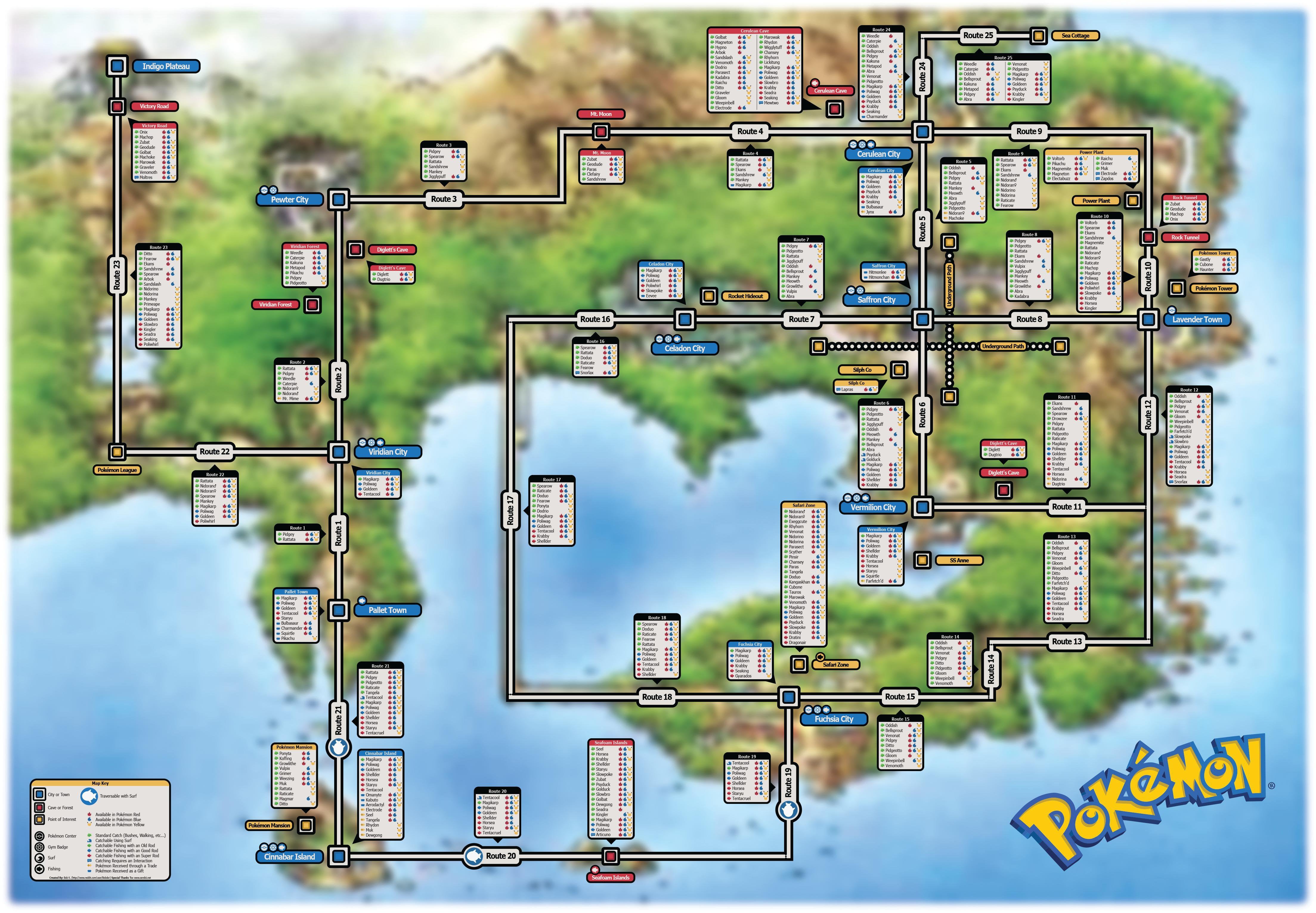 pokemon red blue map