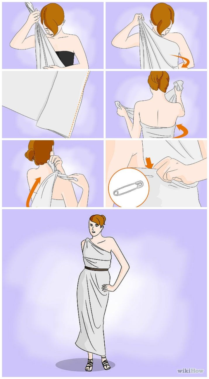 how to tie a sheet toga