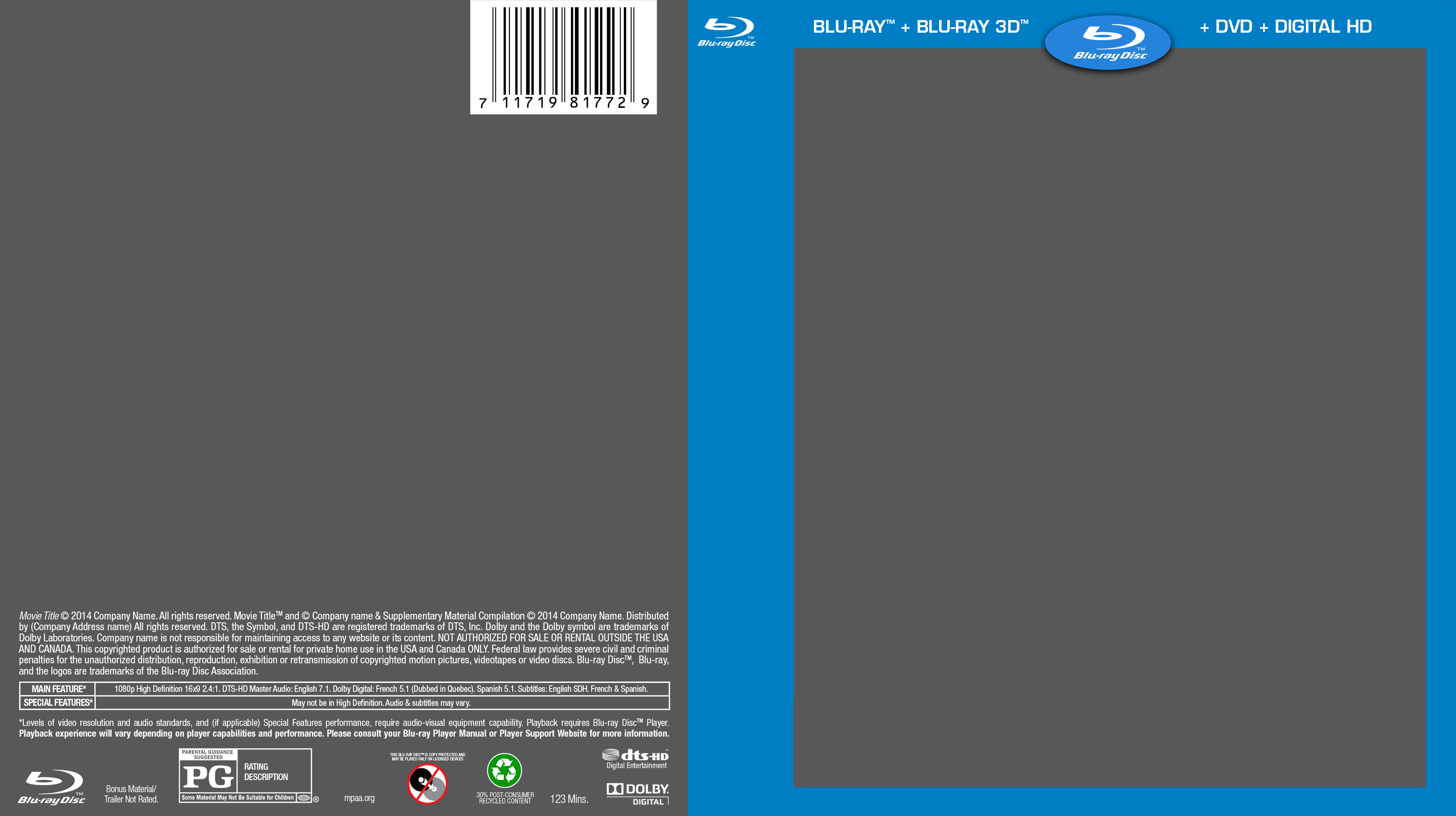 blu ray cover template psd