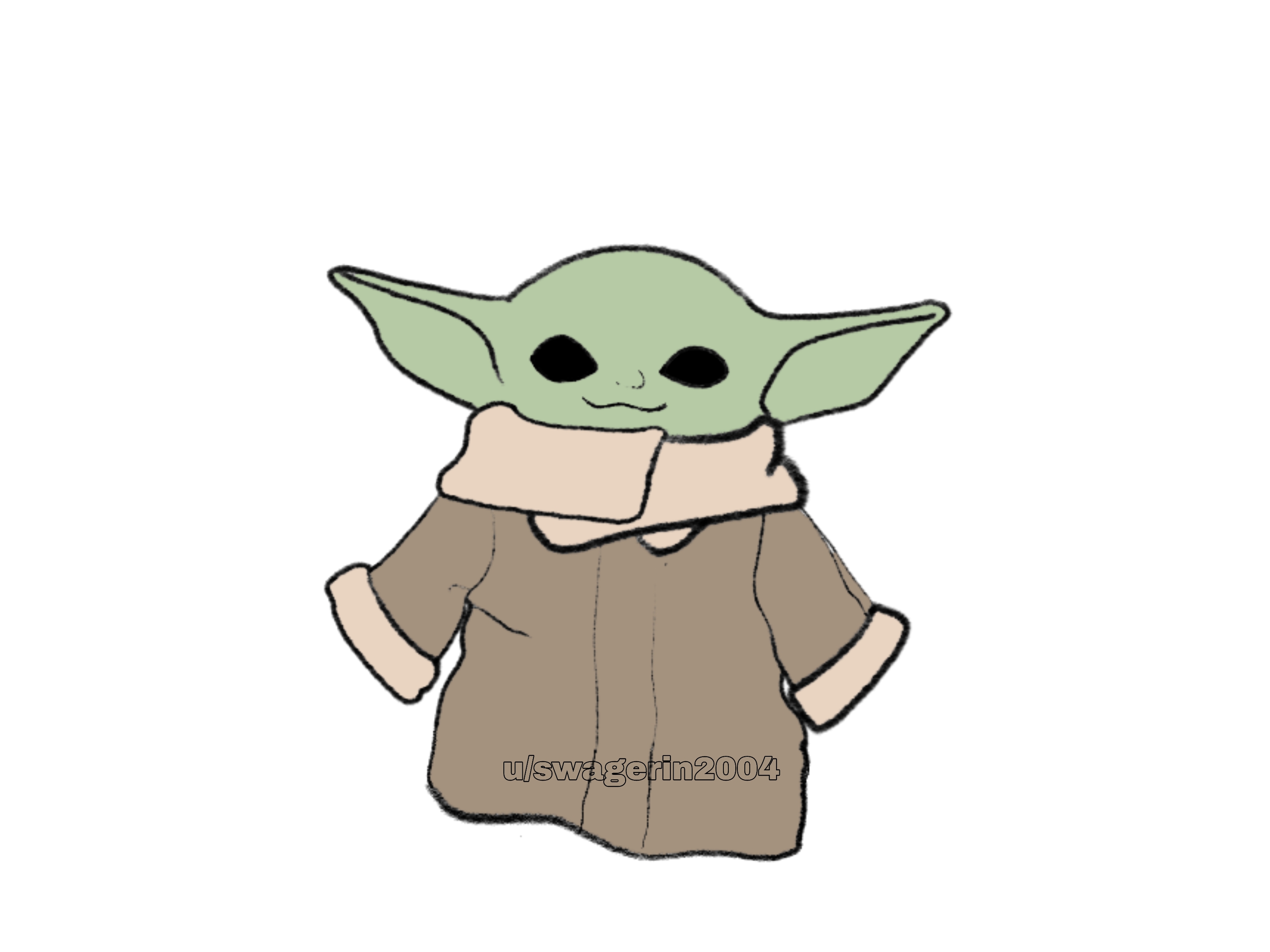 baby yoda drawing